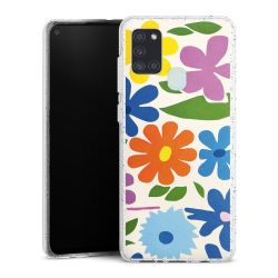 Silikon Glitter Case transparent-silber