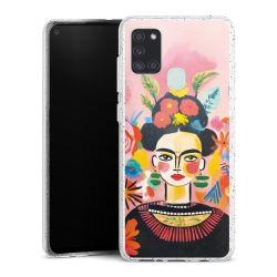 Silikon Glitter Case transparent-silber