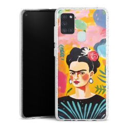 Silikon Glitter Case transparent-silber