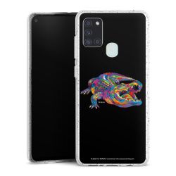 Silikon Glitter Case transparent-silber