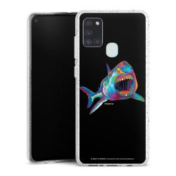 Silikon Glitter Case transparent-silber