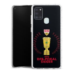 Silikon Glitter Case transparent-silber