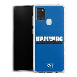 Silikon Glitter Case transparent-silber