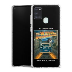 Silikon Glitter Case transparent-silber