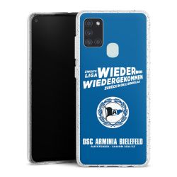 Silikon Glitter Case transparent-silber