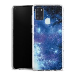 Silikon Glitter Case transparent-silber