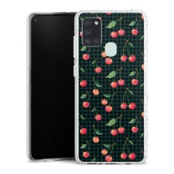 Silikon Glitter Case transparent-silber