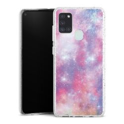 Silikon Glitter Case transparent-silber
