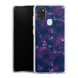 Silikon Glitter Case transparent-silber