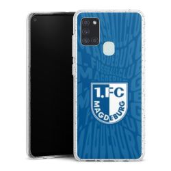 Silikon Glitter Case transparent-silber