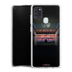 Silikon Glitter Case transparent-silber