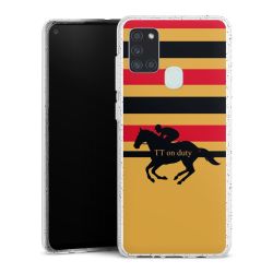 Silikon Glitter Case transparent-silber