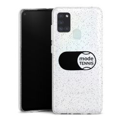 Silikon Glitter Case transparent-silber