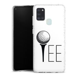 Silikon Glitter Case transparent-silber