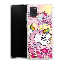 Silikon Glitter Case transparent-silber