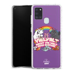 Silikon Glitter Case transparent-silber