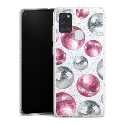 Silikon Glitter Case transparent-silber