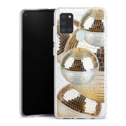 Silikon Glitter Case transparent-silber