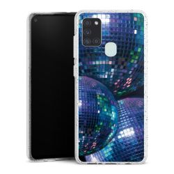 Silikon Glitter Case transparent-silber