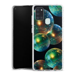 Silikon Glitter Case transparent-silber