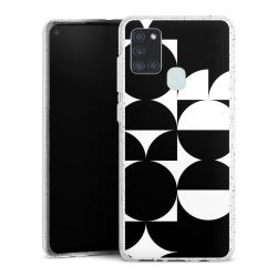 Silikon Glitter Case transparent-silber