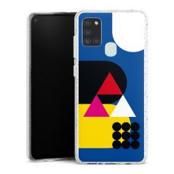 Silikon Glitter Case transparent-silber