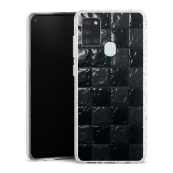 Silikon Glitter Case transparent-silber