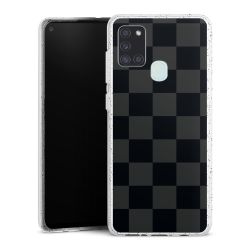 Silikon Glitter Case transparent-silber