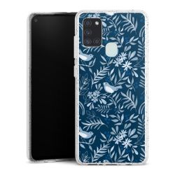 Silikon Glitter Case transparent-silber