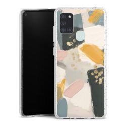 Silikon Glitter Case transparent-silber