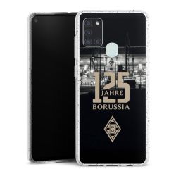 Silikon Glitter Case transparent-silber