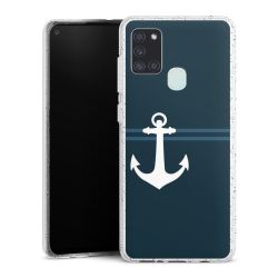 Silikon Glitter Case transparent-silber