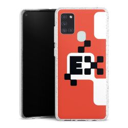 Silikon Glitter Case transparent-silber