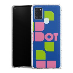 Silikon Glitter Case transparent-silber