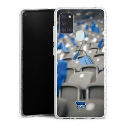 Silikon Glitter Case transparent-silber