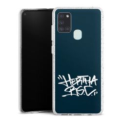 Silikon Glitter Case transparent-silber