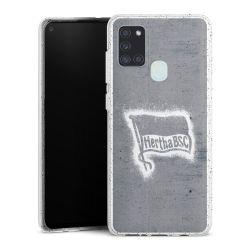 Silikon Glitter Case transparent-silber