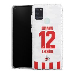 Silikon Glitter Case transparent-silber