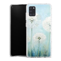 Silikon Glitter Case transparent-silber
