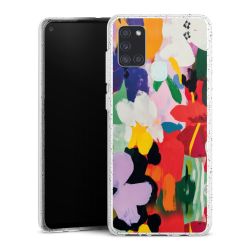 Silikon Glitter Case transparent-silber