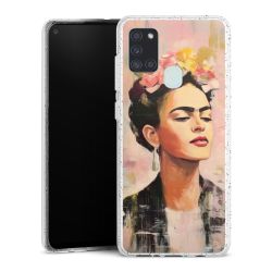 Silikon Glitter Case transparent-silber