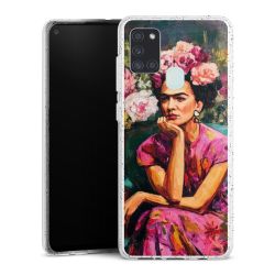 Silikon Glitter Case transparent-silber