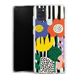 Silikon Glitter Case transparent-silber