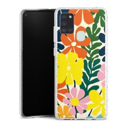 Silikon Glitter Case transparent-silber