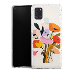 Silikon Glitter Case transparent-silber