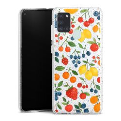 Silikon Glitter Case transparent-silber