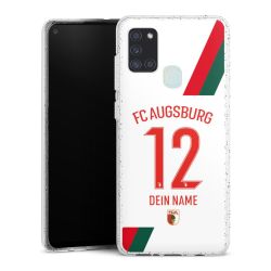 Silikon Glitter Case transparent-silber