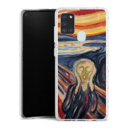 Silikon Glitter Case transparent-silber