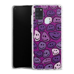 Silikon Glitter Case transparent-silber