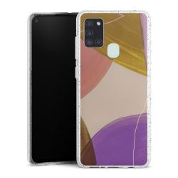 Silikon Glitter Case transparent-silber